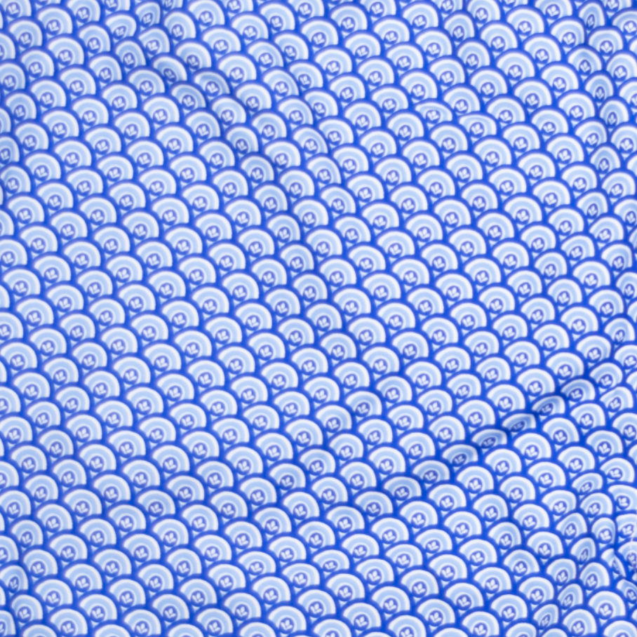 Men's Mesh Liner Swim Trunks - Half Moons Navy/White