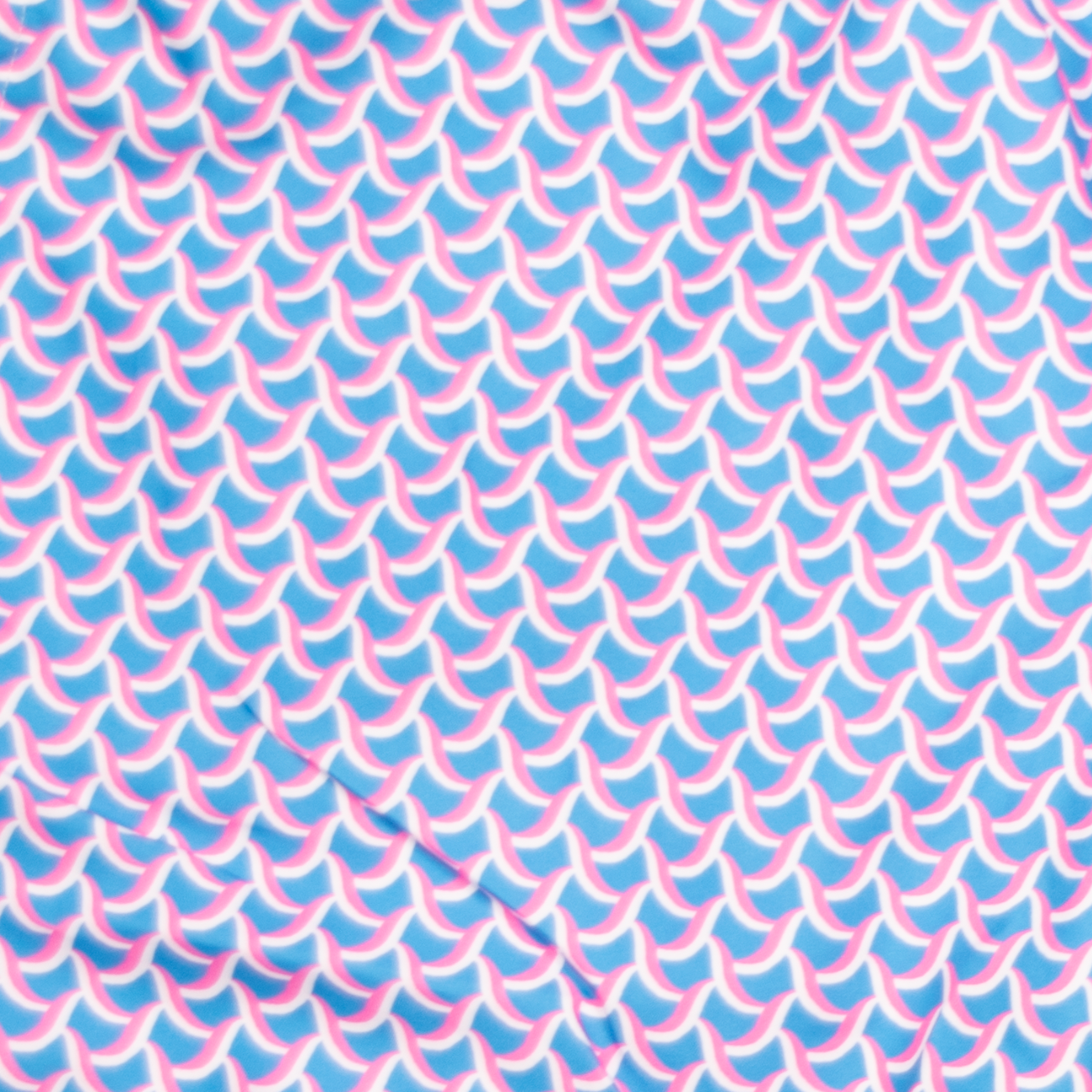 Men's Cyclist Liner Swim Trunks - Swirl Print Turquoise/Coral