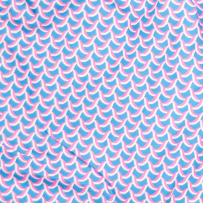 Men's Cyclist Liner Swim Trunks - Swirl Print Turquoise/Coral