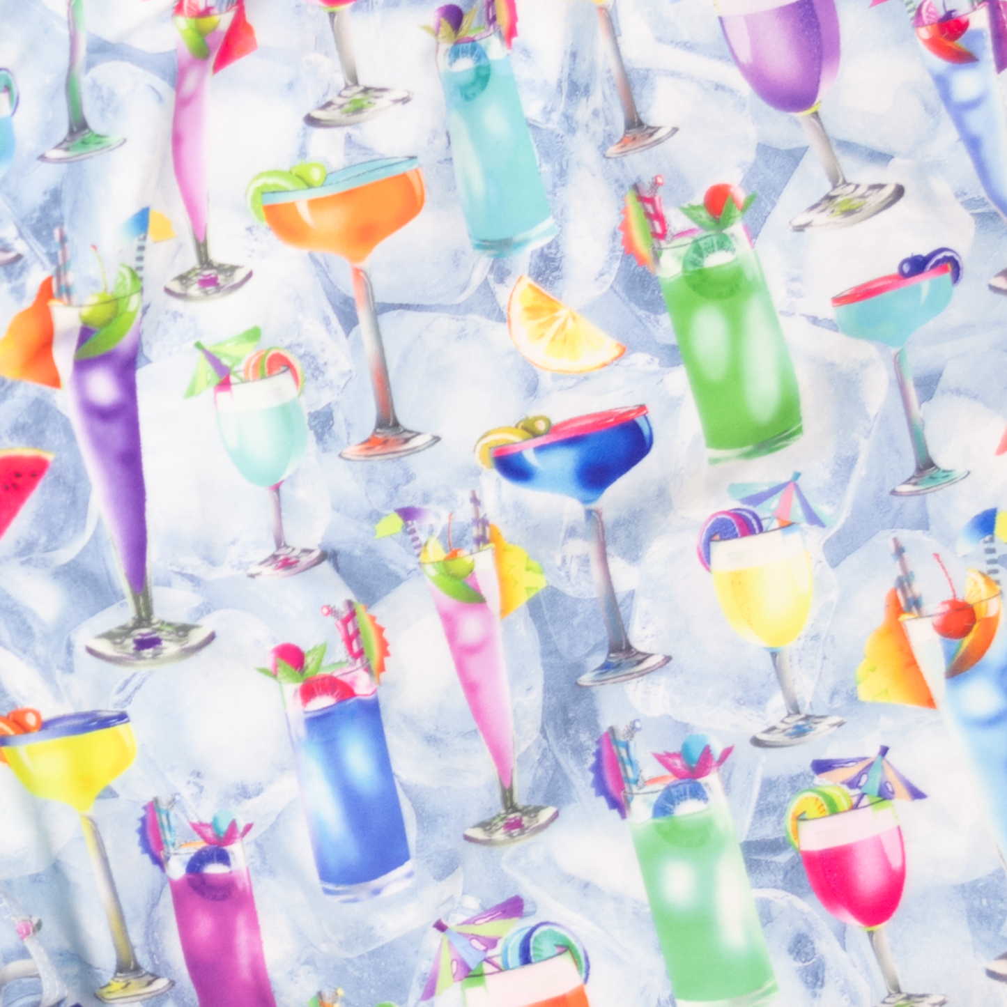 Men's Cyclist Liner Swim Trunks - Tropical Treats Multicolored