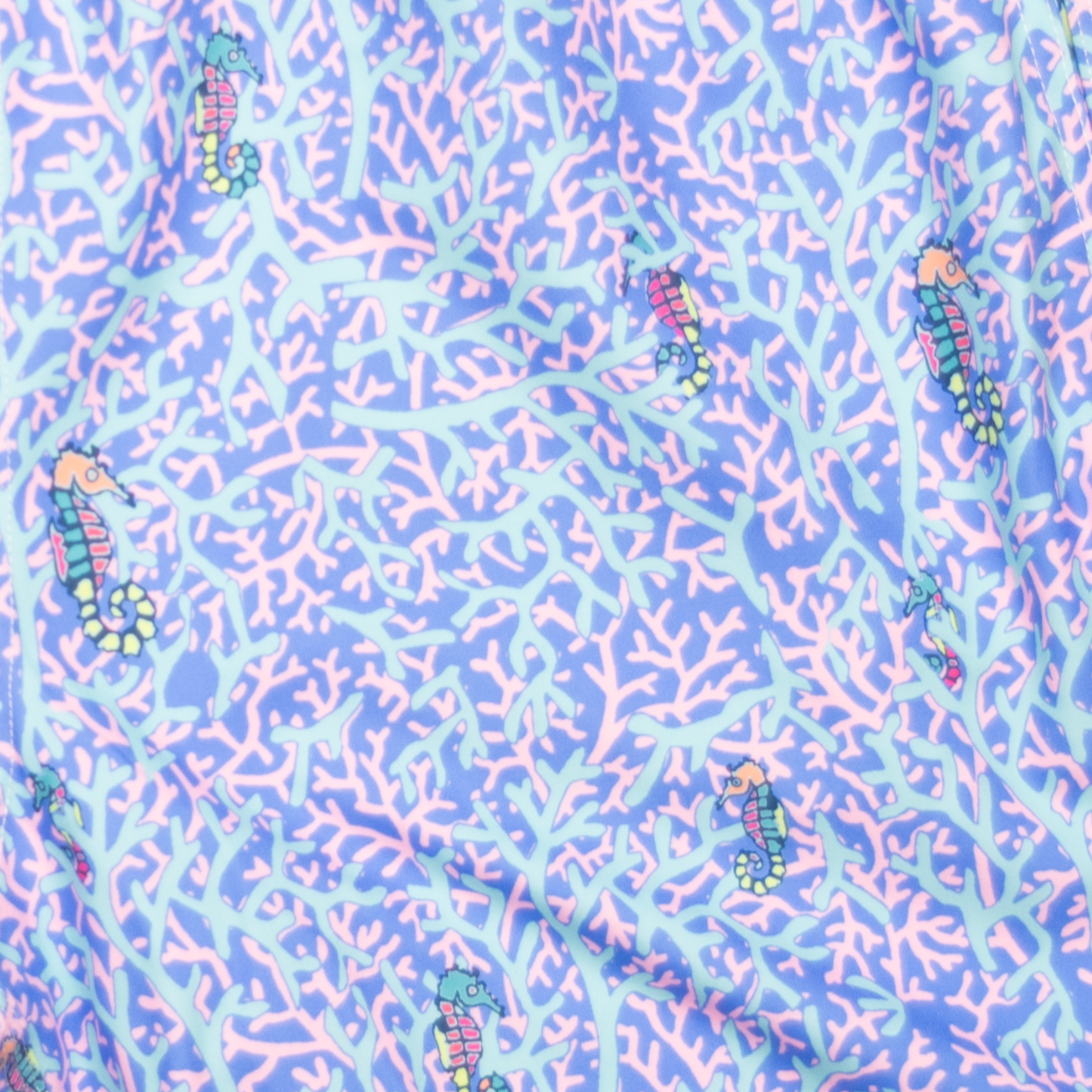 Men's Cyclist Liner Swim Trunks - Rainbow Seahorses Aqua