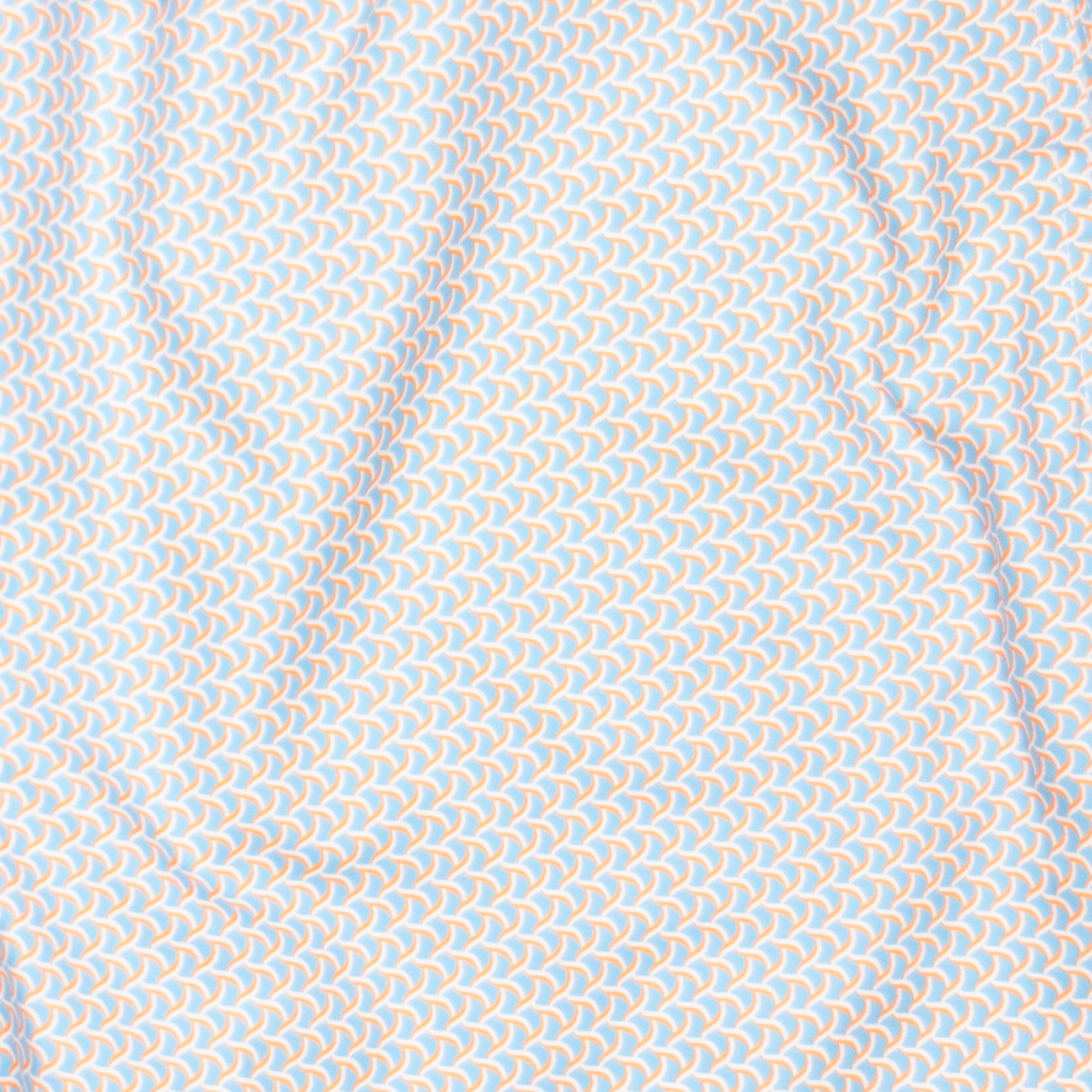 Men's Cyclist Liner Swim Trunks - Wave Print Turquoise/Orange