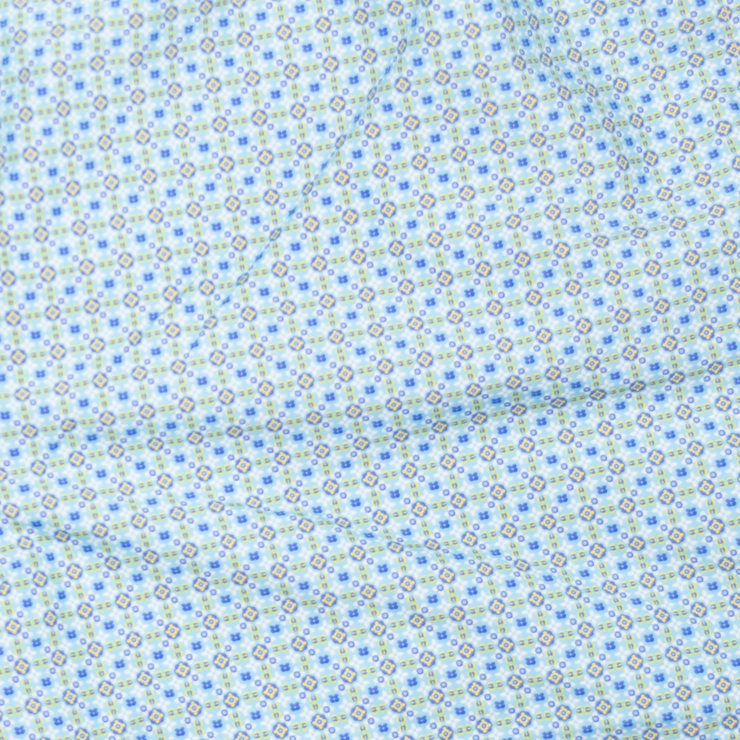 Men's Cyclist Liner Swim Trunks - Moroccan Flowers Light Blue