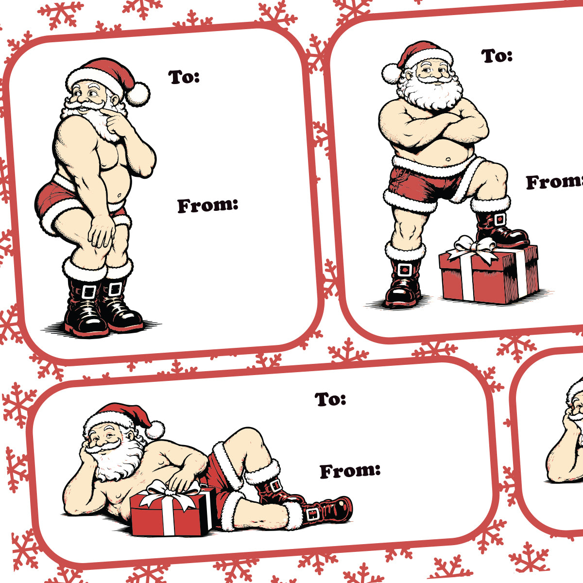 Sexy Santa Gift Tags