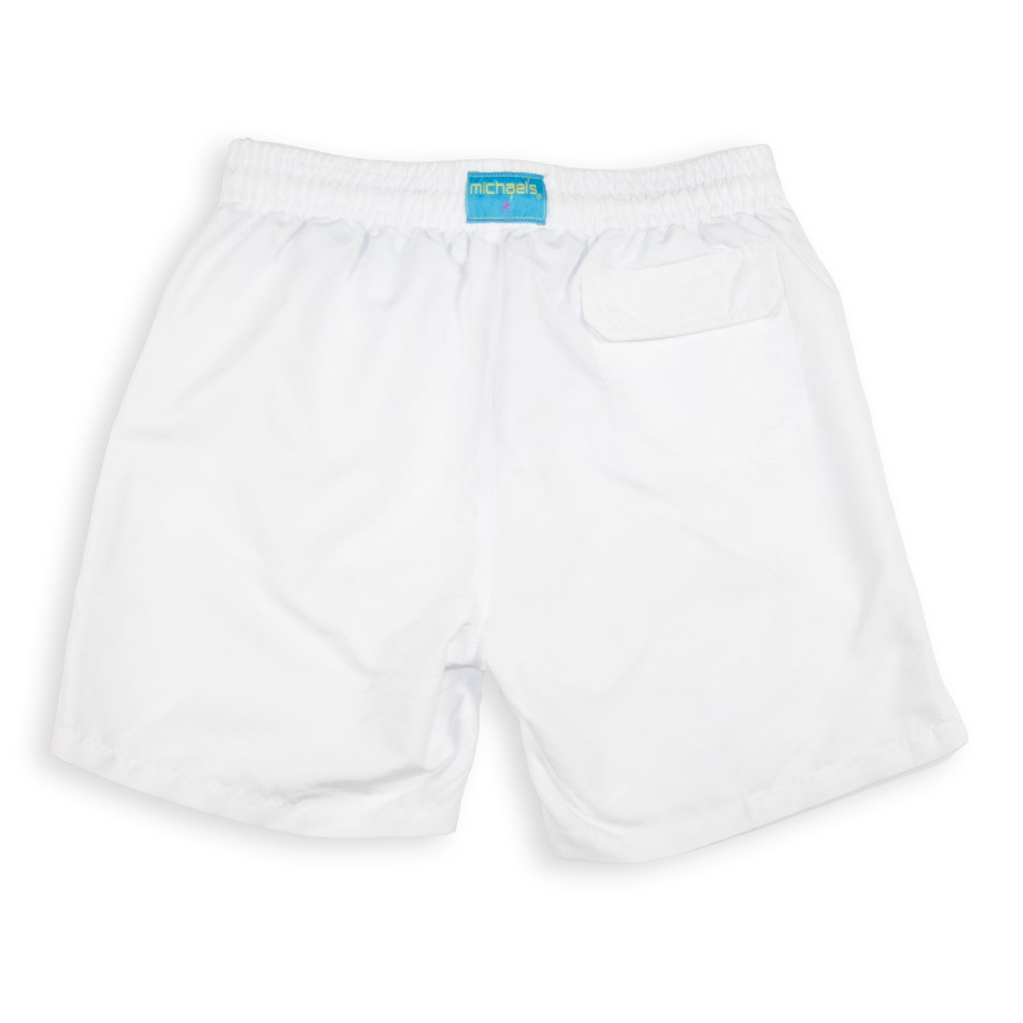 Men's Mesh Liner Swim Trunks - Solid Linen White