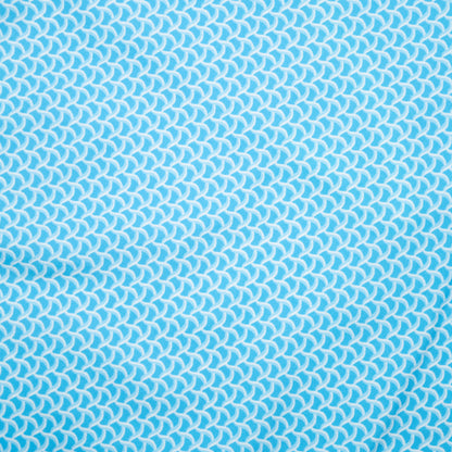 Men's Cyclist Liner Swim Trunks - Wave Print Turquoise/Sky