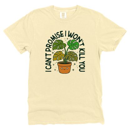 I can't promise I won't kill you Monstera Green (Front Print)