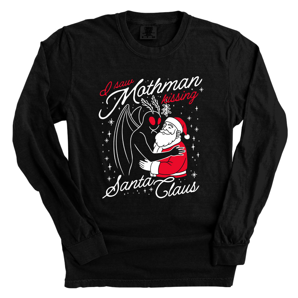 I saw Mothman kissing Santa Claus