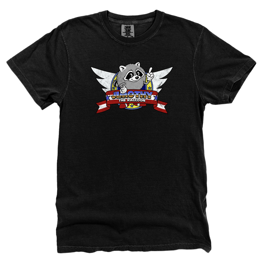 Jimothy the Raccoon Wings Logo