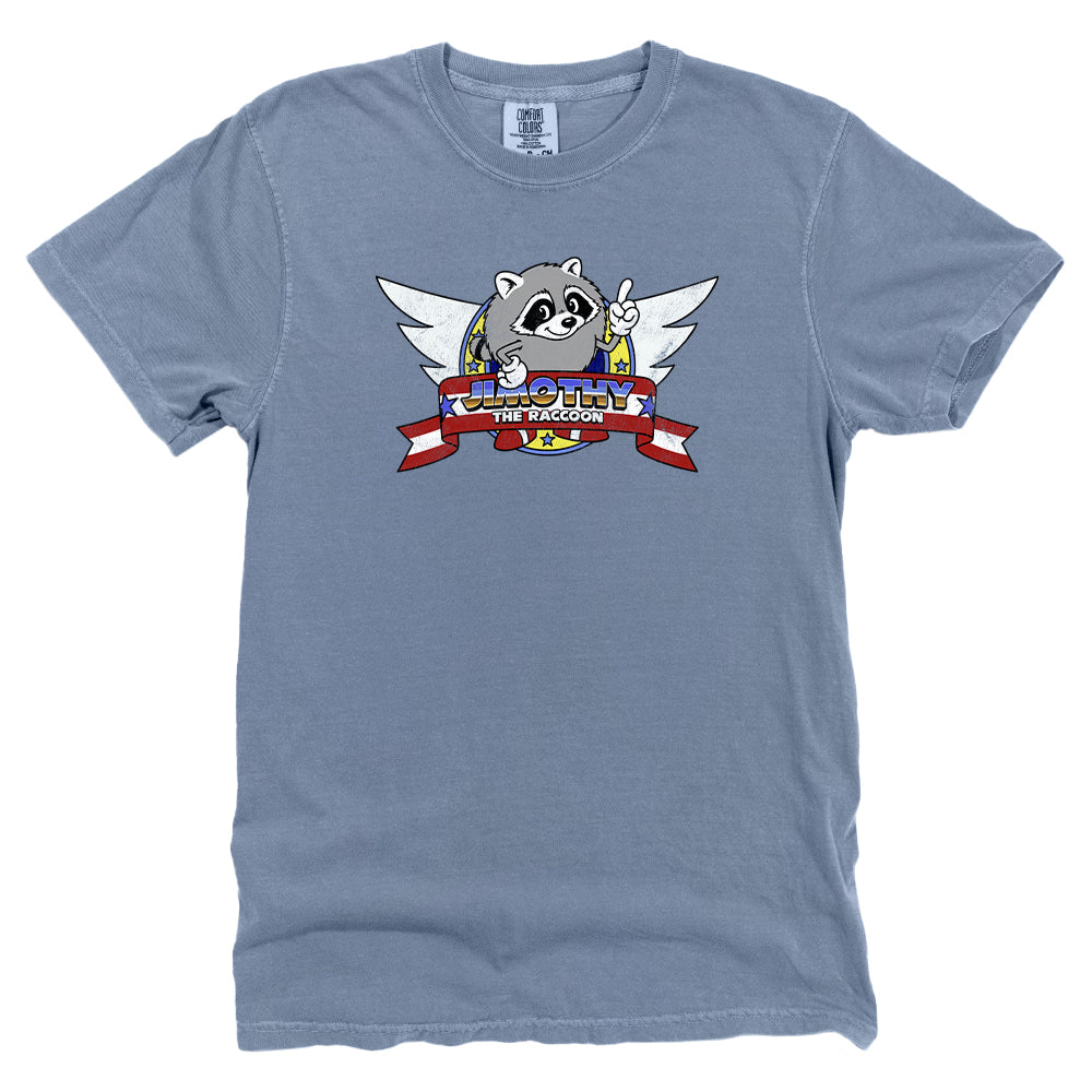 Jimothy the Raccoon Wings Logo