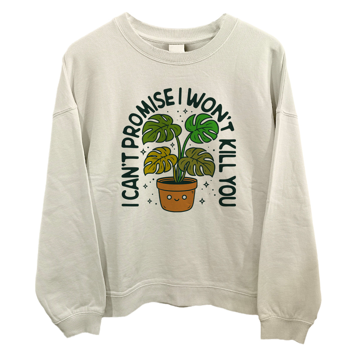 I can't promise I won't kill you Monstera Green (Front Print)