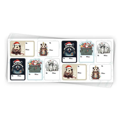 Feral & Festive Gift Tag Sticker Sheet