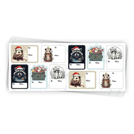 Feral & Festive Gift Tag Sticker Sheet