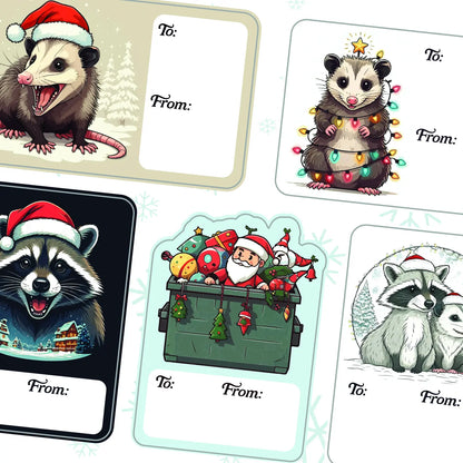Feral & Festive Gift Tag Sticker Sheet