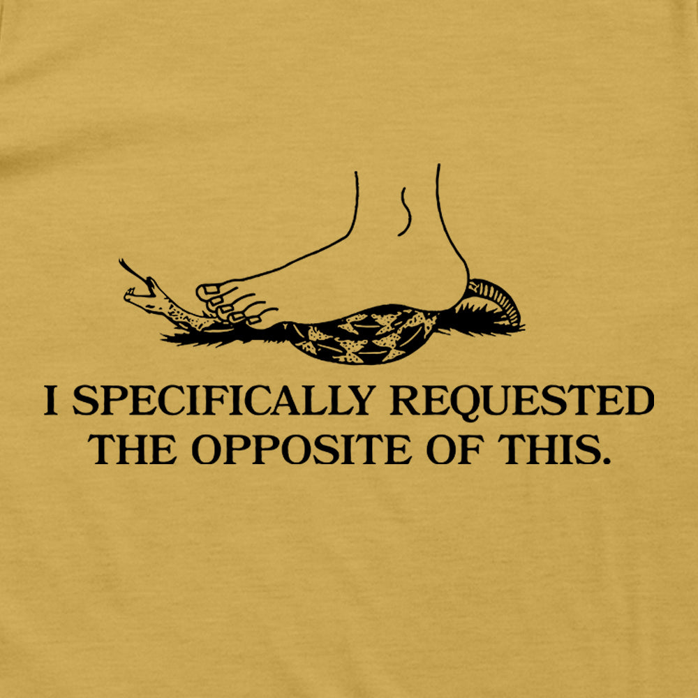 I Specifically Requested the Opposite of This