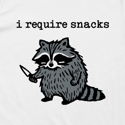 I Require Snacks Raccoon