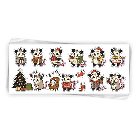 Christmas Possums Sticker Sheet
