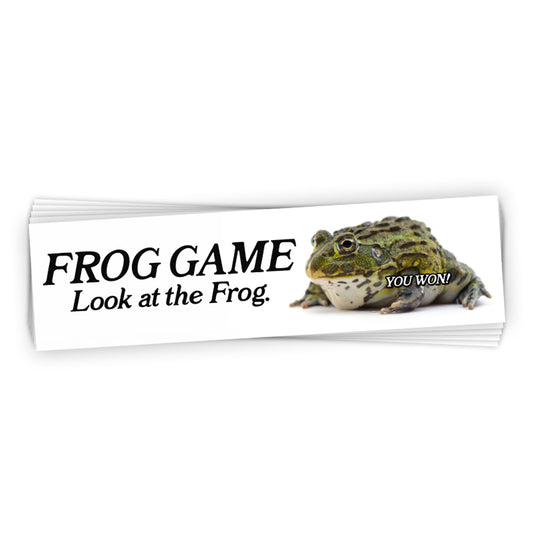 Frog Game (Bumper Sticker)