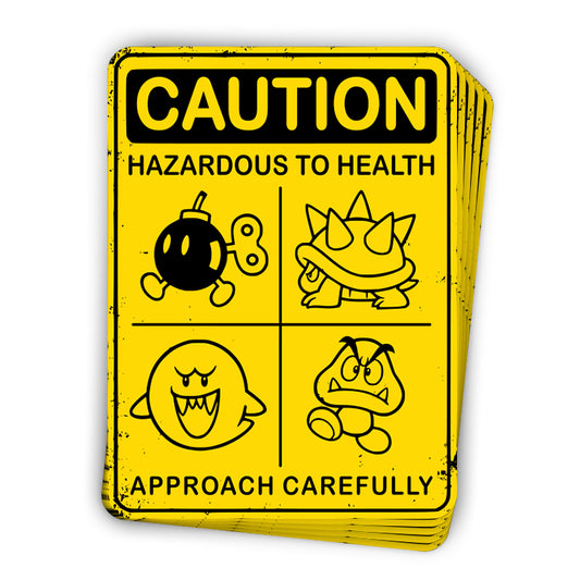 Caution Hazardous To Health Mario (Decal)