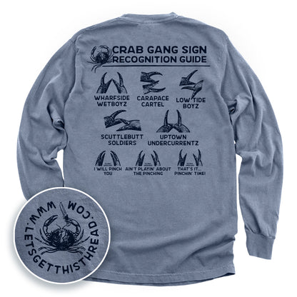 Crab Gang Sign Recognition Guide Blue