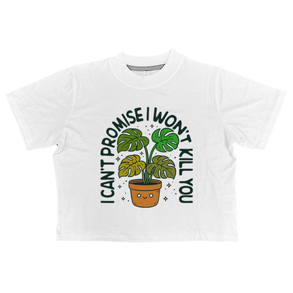 I can't promise I won't kill you Monstera Green (Front Print)