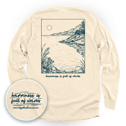 Happiness Is Full Of Waves (Back Print)