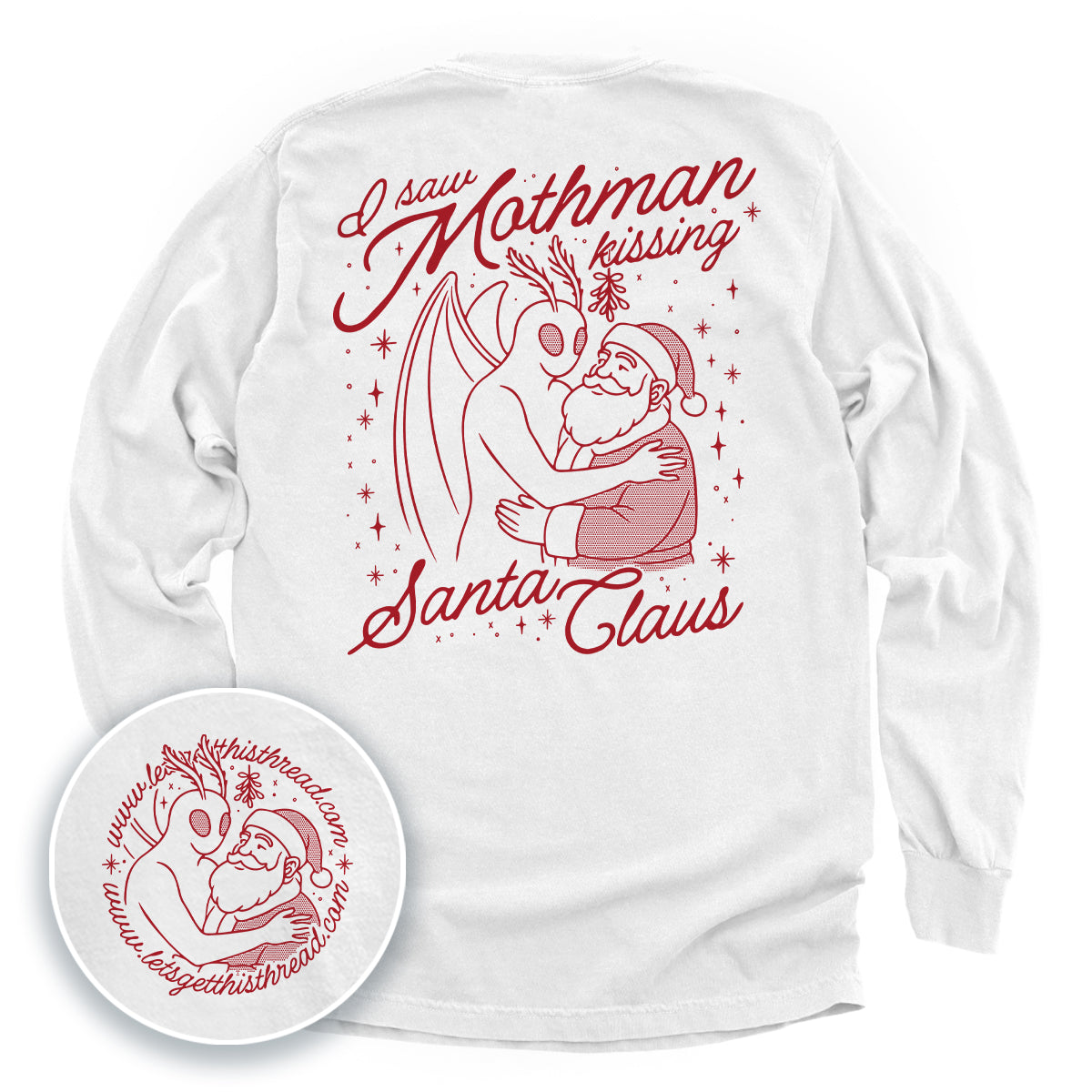 I saw Mothman kissing Santa Claus Red
