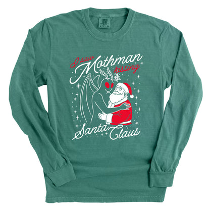 I saw Mothman kissing Santa Claus