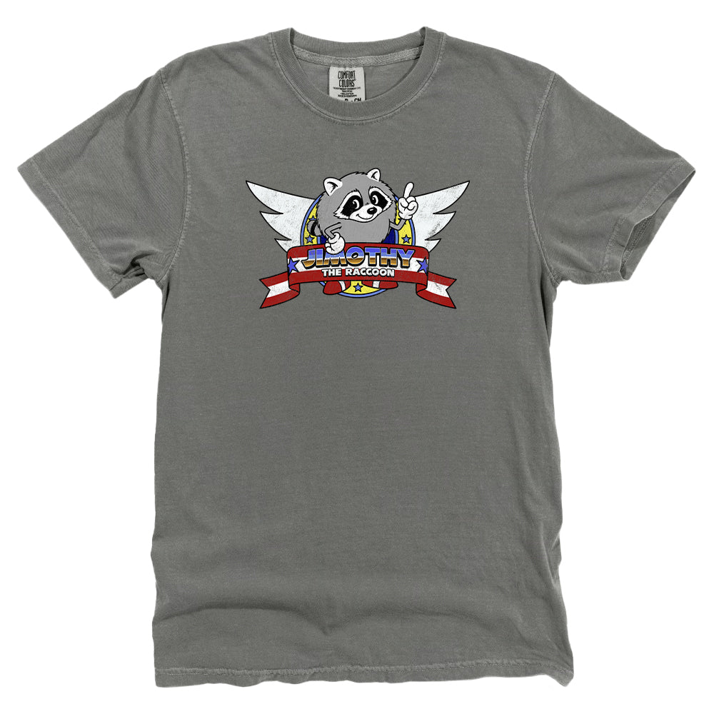 Jimothy the Raccoon Wings Logo