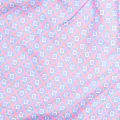 Men's Cyclist Liner Swim Trunks - Diamond Pattern Coral