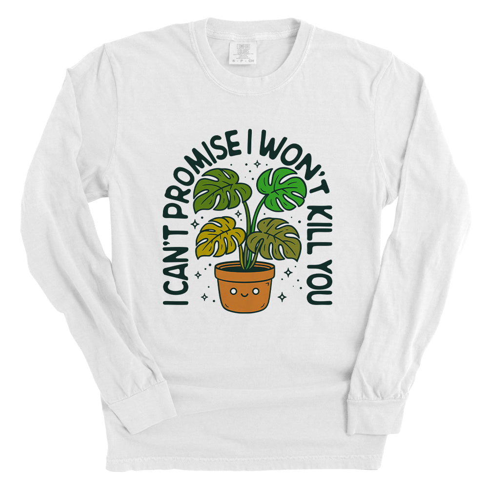 I can't promise I won't kill you Monstera Green (Front Print)