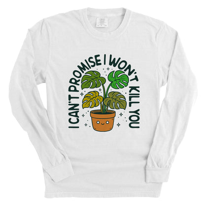I can't promise I won't kill you Monstera Green (Front Print)