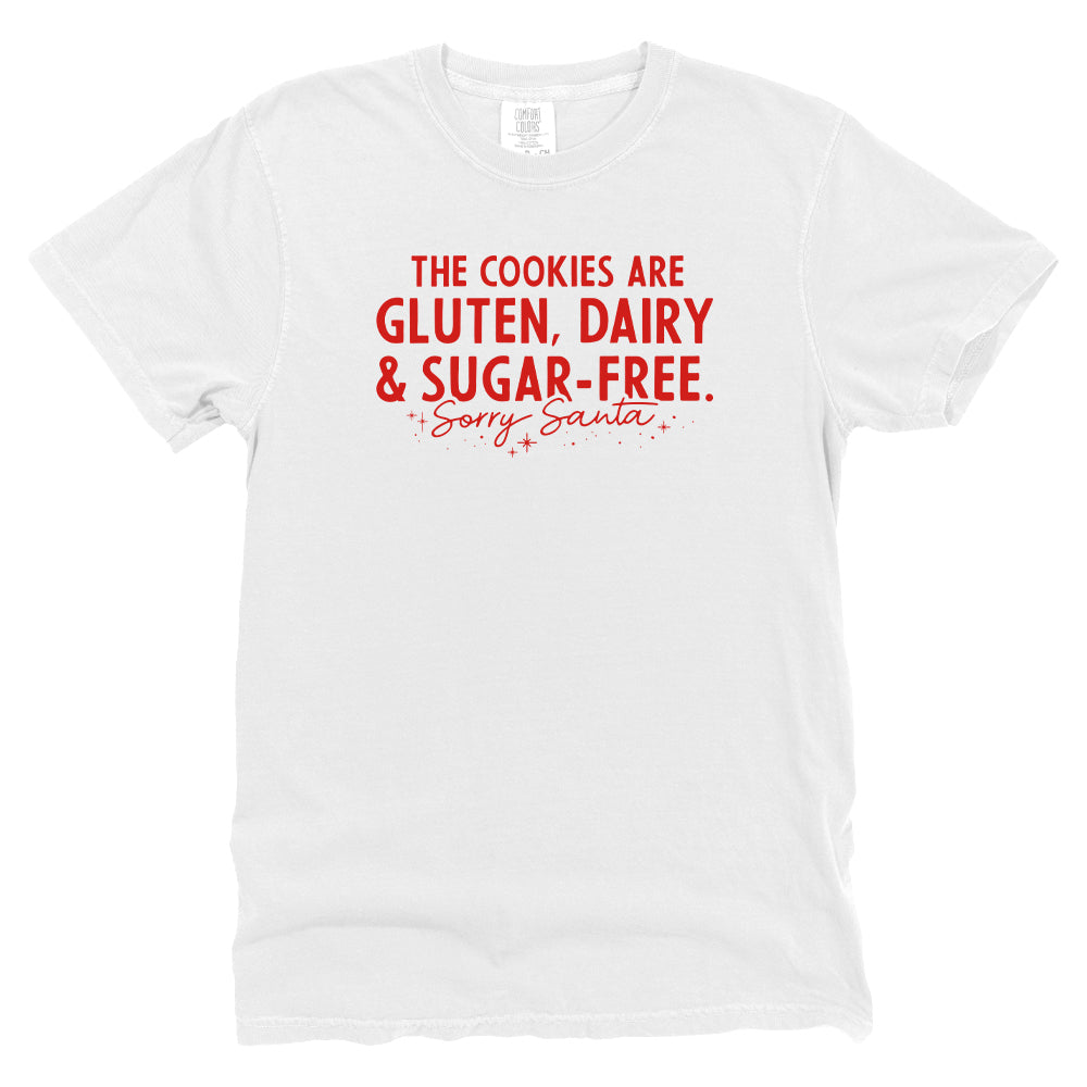 The Cookies are Gluten Dairy and Sugar Free Sorry Santa (Red)