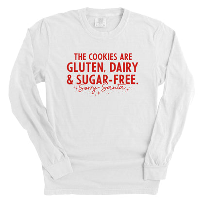 The Cookies are Gluten Dairy and Sugar Free Sorry Santa (Red)