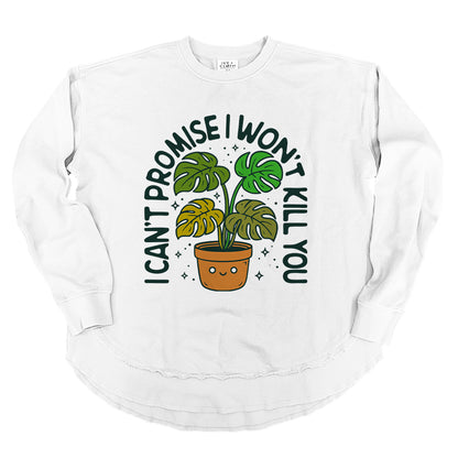 I can't promise I won't kill you Monstera Green (Front Print)