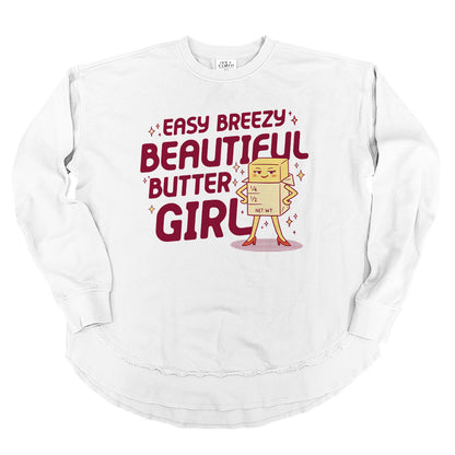 Easy Breezy Beautiful Butter Girl (Front Print)