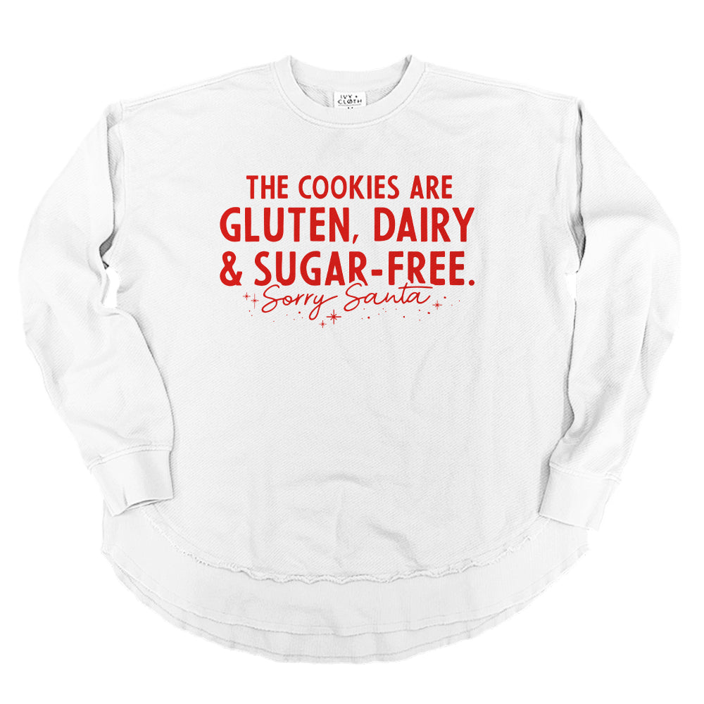 The Cookies are Gluten Dairy and Sugar Free Sorry Santa (Red)