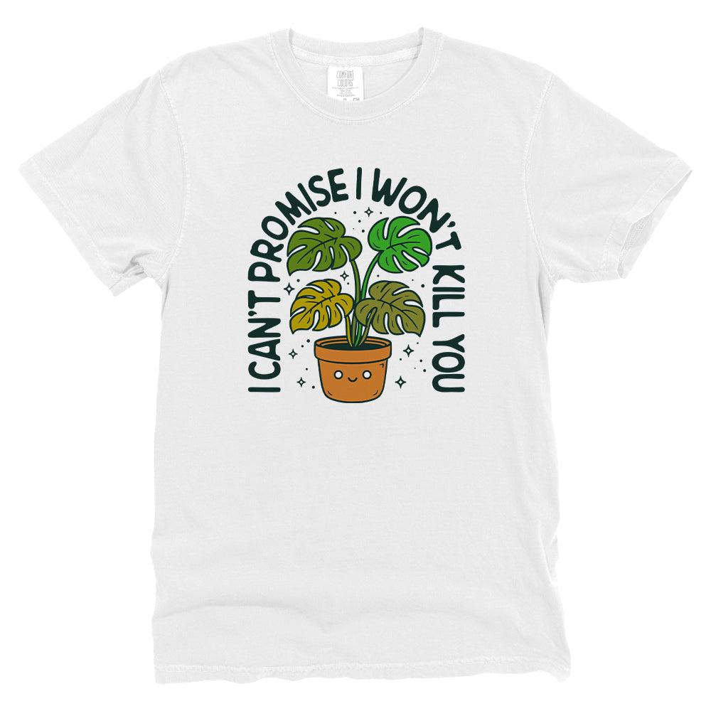 I can't promise I won't kill you Monstera Green (Front Print)