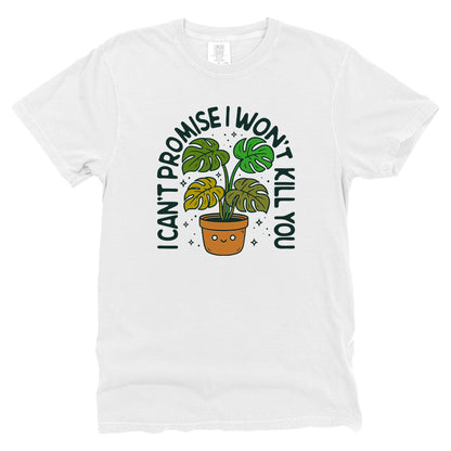 I can't promise I won't kill you Monstera Green (Front Print)